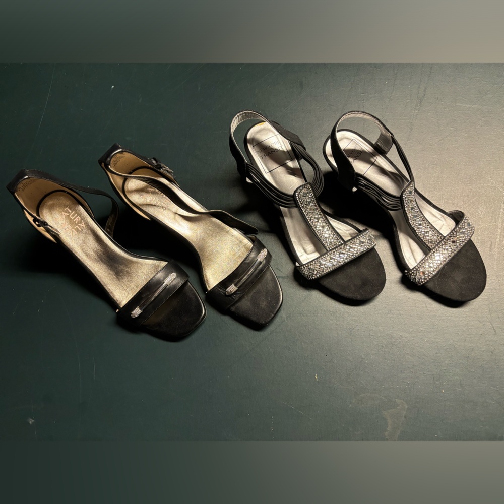 Black Wedge Sandals